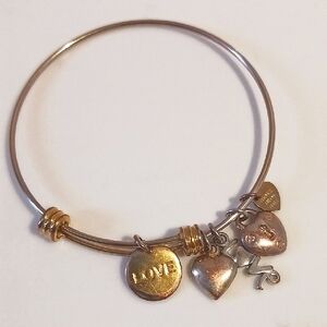 Bronz  Adjustable Assorted  Love Charms Bracelet Made In Italy🇮🇹 ❤️ Amore! 👌